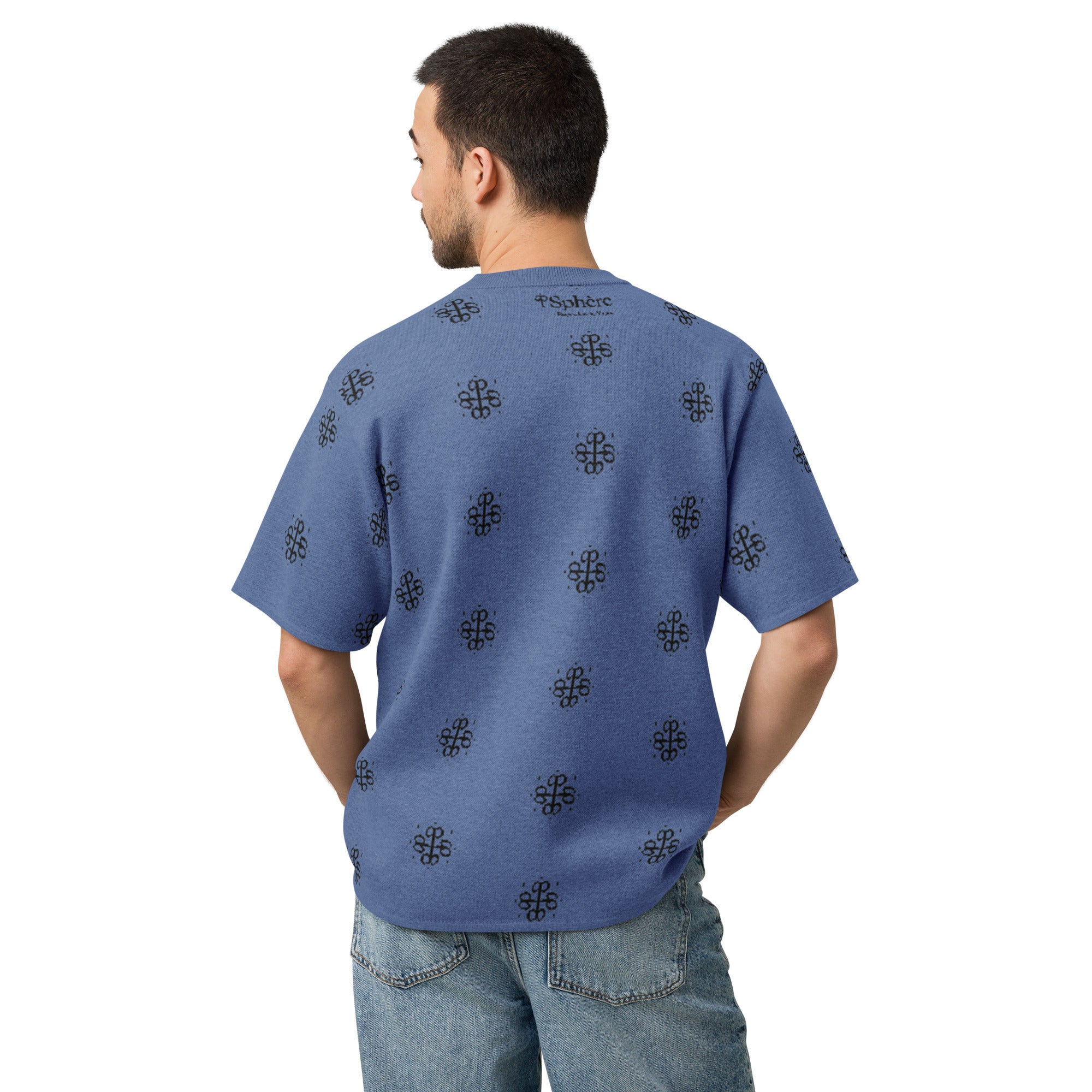 T-shirt tricoté Azurine, modèle Lioré