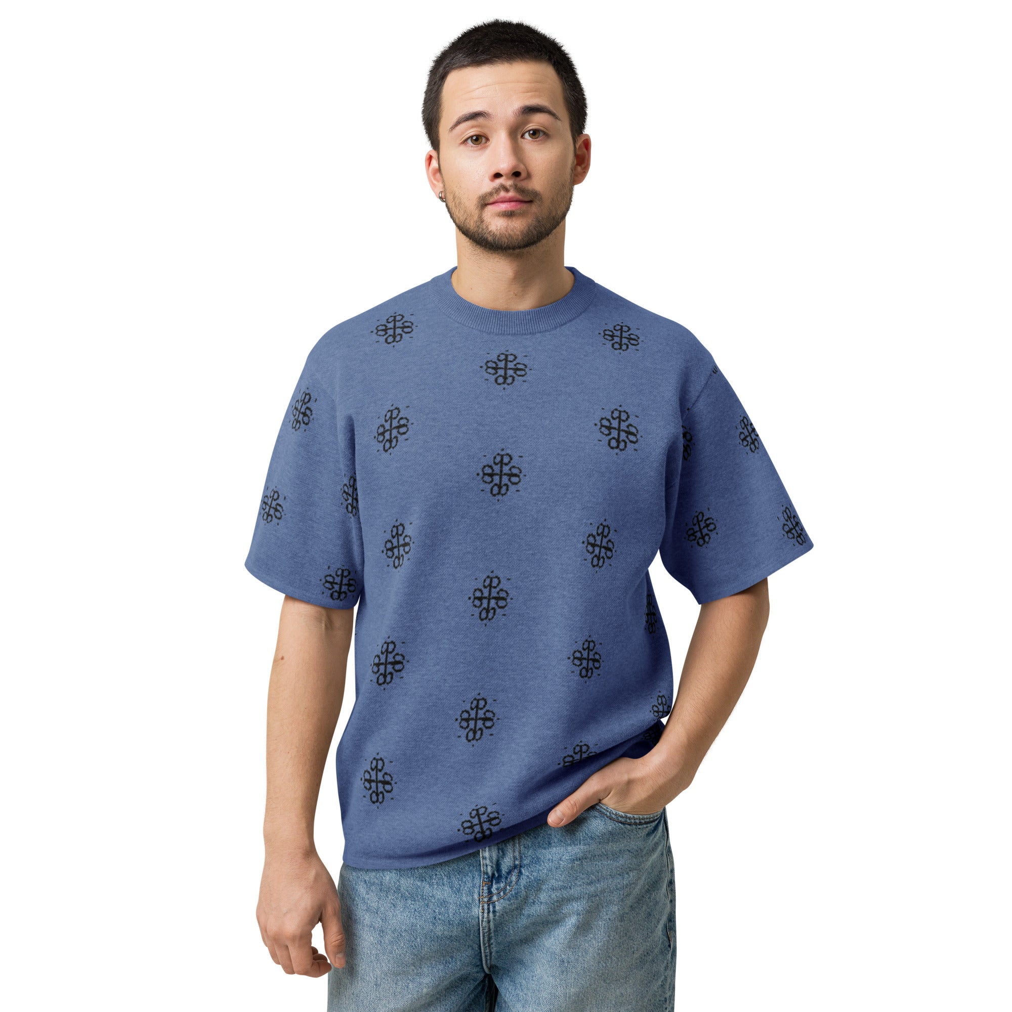 T-shirt tricoté Azurine, modèle Lioré